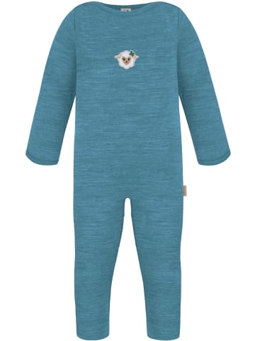 Normani Outdoor Sports Baby Merino Strampler Tangoio in Blau