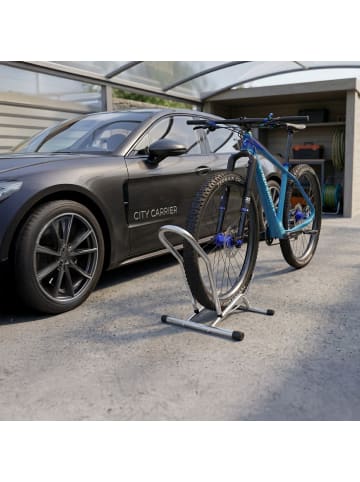 relaxdays Fahrradständer in Silber - (B)41 x (H)38 x (T)59 cm
