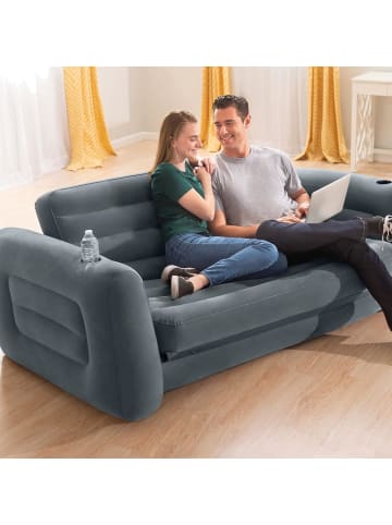Intex Aufblasbares Sofa Pull-Out 203x231x66cm in grau