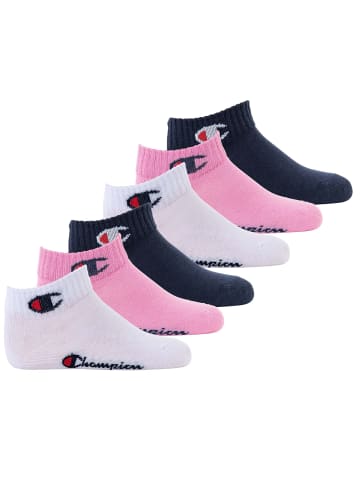Champion Socken 6er Pack in Pink/Weiß/Blau