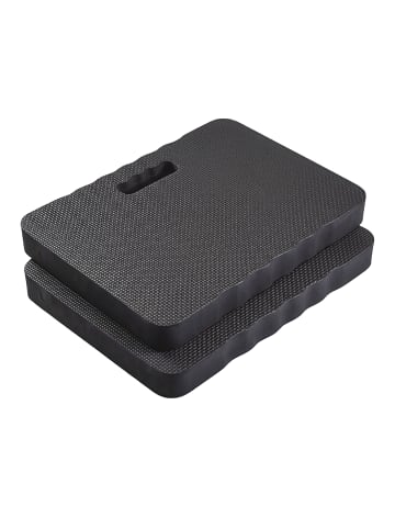 relaxdays 2x Kniekissen in Schwarz - (B)46 x (H)4 x (T)28 cm