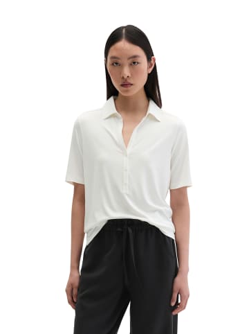 Marc O'Polo Jerseybluse im Polo-Stil regular in White Cotton