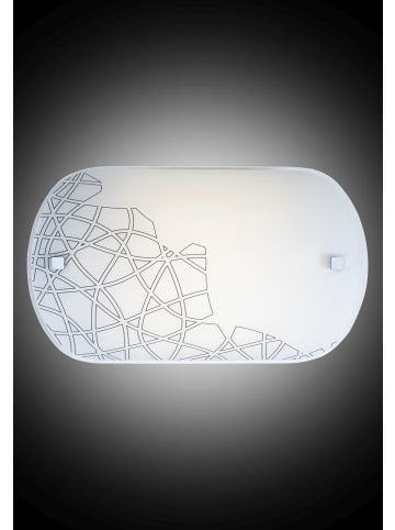 Licht-Erlebnisse Deckenlampe EEK F (B)20 x (L)33 x (H)8 cm in Chrom Weiß