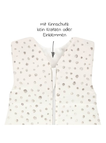 Alvi Sleep-Overall - Aqua Dot - in weiss,beige