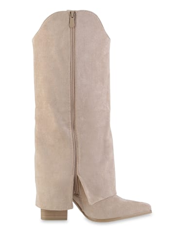 VAN HILL Cowboystiefel Bianca in Beige