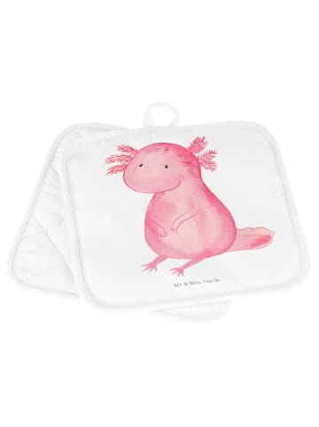 Mr. & Mrs. Panda Topflappen Axolotl Niedlich ohne Spruch in Weiß