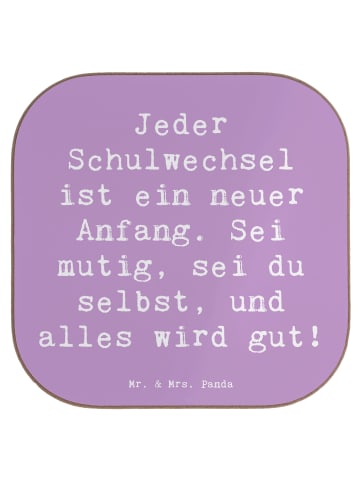 Mr. & Mrs. Panda Tischuntersetzer Spruch Einen Schulwechsel bewä... in Lavendeltraum
