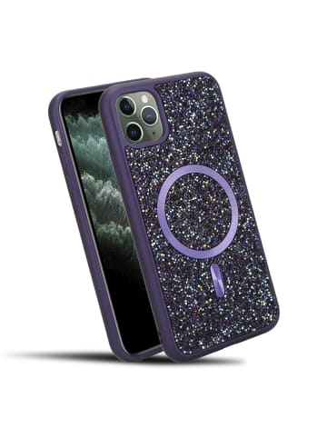 cadorabo Hülle für Apple iPhone 11 PRO MAX Glitzer Schutzhülle in Lila