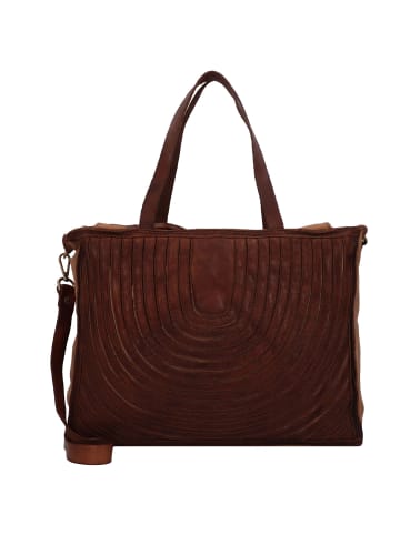 Caterina Lucchi Shopper Tasche Leder 38 cm in cognac