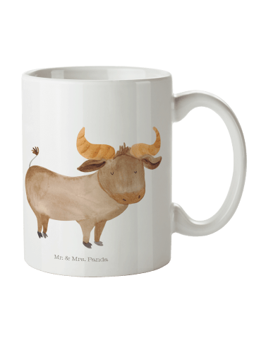 Mr. & Mrs. Panda Tasse Sternzeichen Stier ohne Spruch in Weiß