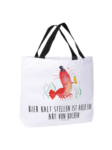 Mr. & Mrs. Panda Tote Bag Hummer Weizen mit Spruch in Weiß