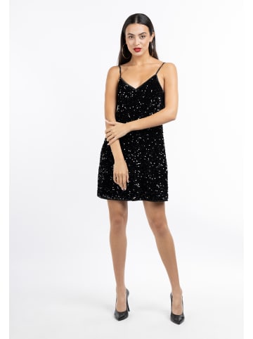 faina Damen Kleid Mit Pailletten in schwarz