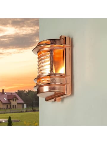 Licht-Erlebnisse Außen Wandlampe (B)16 x (H)22 cm in Kupfer