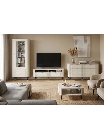 Feldmann-Wohnen Wohnzimmer-Set Onyx 4-teilig Kaschmir 434,8 / 60 / 192,4cm