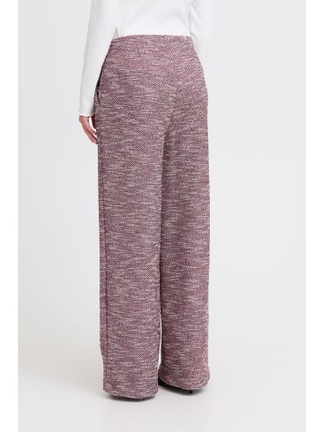 ICHI IHKATE CHECLÉ WIDE PA regular fit in Pink Berry Bouclé