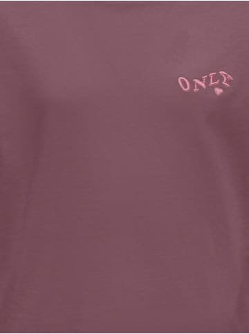 KIDS ONLY T-Shirt KOGMAIKEN LIFE CROP S/S ONLY in rose brown