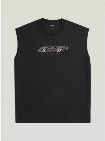 G-Star Raw Loose Graphic Sleeveless T-Shirt dk black