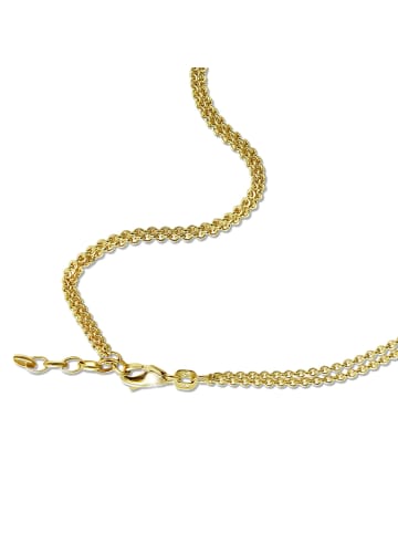 SilberDream Fußkette Silber 925 Silber, vergoldet (Gold 333) ca. 28cm Fantasiekettekette