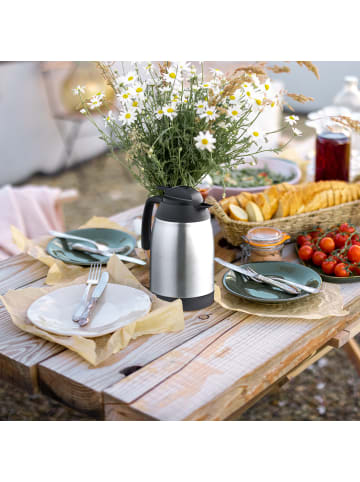 relaxdays Isolierkanne in Silber - 1,5 l