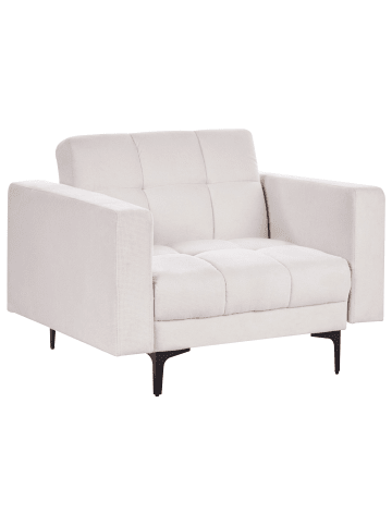 Beliani Sessel ALNES in Weiß/Schwarz - (W) 110 x (H) 77 x (L) 89 cm