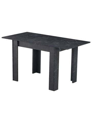 B&D Home Ausziehtisch LIVIUS in Marmor-Schwarz