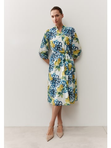 More & More sommerliches 3/4 Arm, Hemdblusenkleid in lemon print