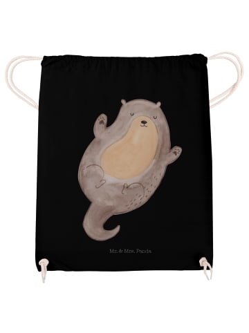 Mr. & Mrs. Panda Gym-Rucksack Otter Umarmen ohne Spruch in Schwarz
