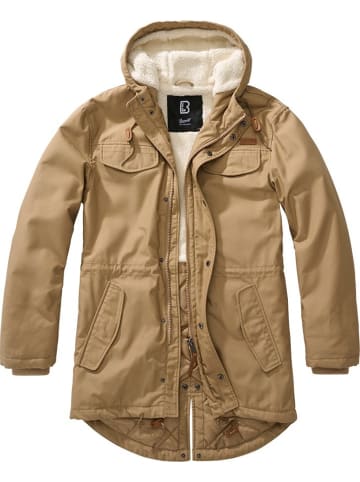 Brandit Jacke "Marsh Lake Teddyparka" in Beige