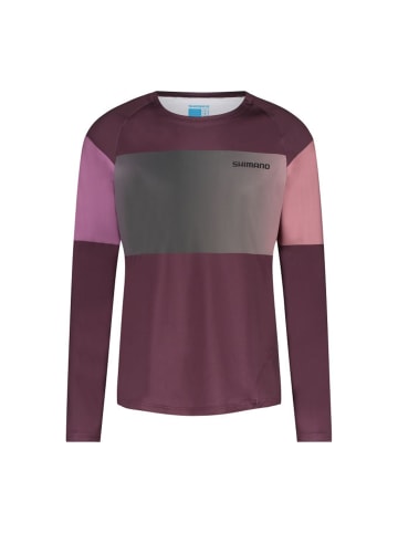 SHIMANO Long Sleeve Jersey Warm Printed MYOKO in Zinfandel