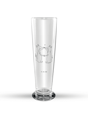 Mr. & Mrs. Panda Bierglas Füchse Liebe ohne Spruch in Transparent