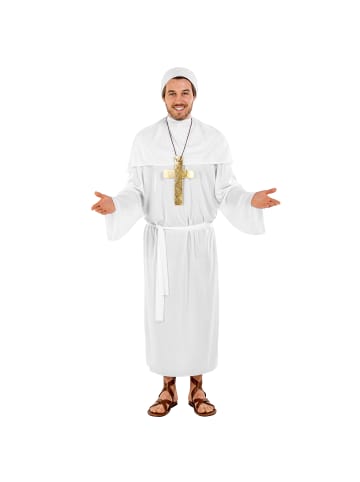 tectake Lange, bequeme Robe, weiß