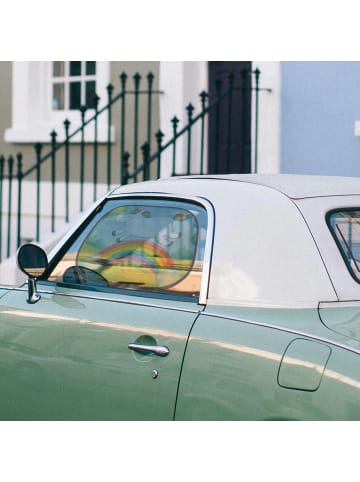 Mr. & Mrs. Panda Sonnenschutz Fenster Auto Einhorn Regenbogen De... in Weiß