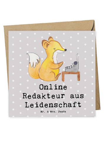 Mr. & Mrs. Panda Deluxe Karte Online Redakteur Leidenschaft mit ... in Grau Pastell