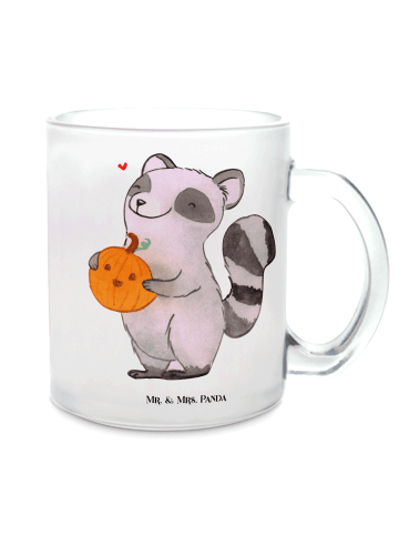 Mr. & Mrs. Panda Glas Waschbär Kürbis ohne Spruch in Transparent