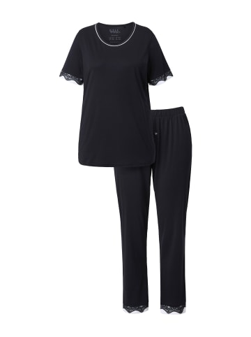 Ulla Popken Pyjama in schwarz