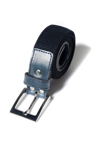 JP1880 Stoffbandgürtel in dunkel marine