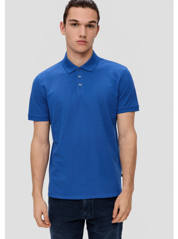 QS Polo-Shirt kurzarm in Blau