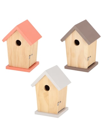 Rivanto Vogelhaus in Rot | Braun | Weiß