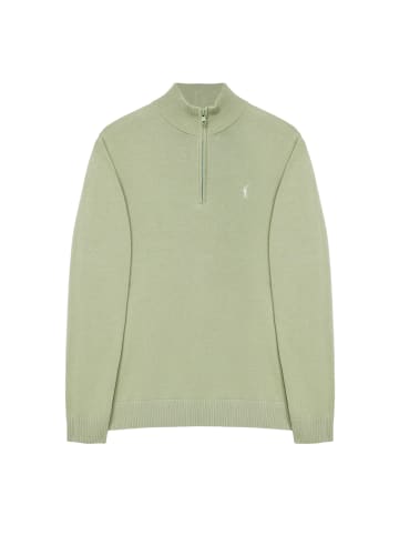 Polo Club Pullover in Jade Grün