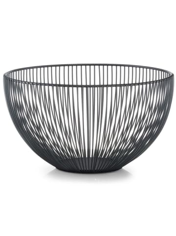 Zeller Drahtschale für Obst, Dekokorb für Küche, Speisetablett in Schwarz, Ø 25 x 14 cm