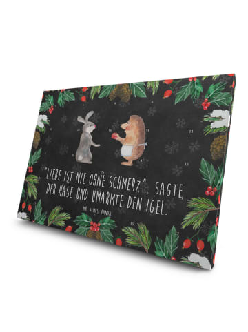 Mr. & Mrs. Panda Advents-Teekalender Hase Igel mit Spruch in Kreidetafel