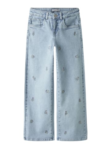 name it Jeans NKFROSE WIDE EMB JEANS 2010-FR in light blue denim