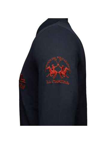 La Martina Langarm-Poloshirt XMP306 XT in dunkelblau