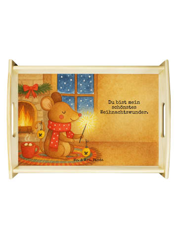 Mr. & Mrs. Panda betttablett Maus Weihnachten Design mit Spruch in Weiß