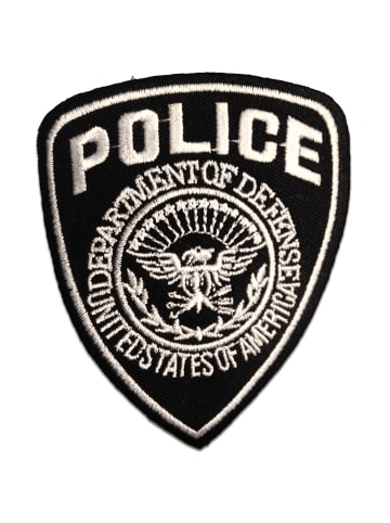 Catch the Patch Police Polizei LogoApplikation Bügelbild inSchwarz