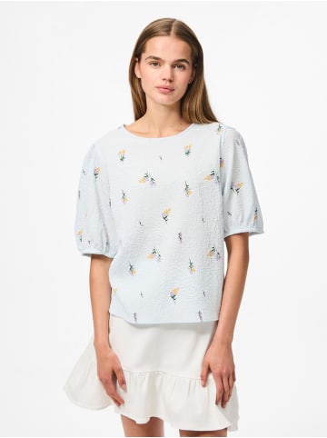 Pieces Oberteil mit kurzen Ärmeln in Cashmere Blue