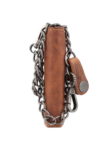 Greenburry Vintage Cafe-Racer Geldbörse RFID Leder 9,5 cm braun