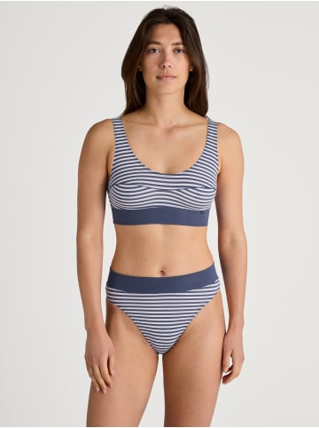 Calida Bustier in cobalt blue print