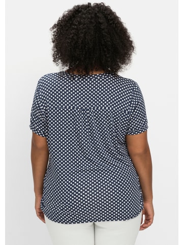 sheego by Joe Browns Blusenshirt in marine-gemustert