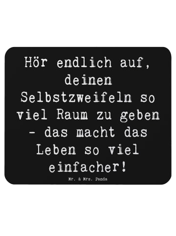 Mr. & Mrs. Panda Mousepad Spruch Zweifel an sich selbst mit Spruch in Schwarz